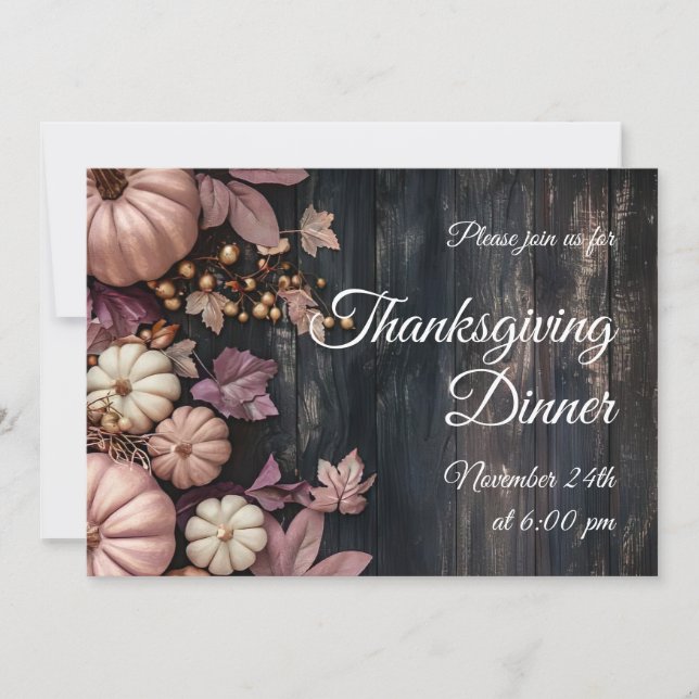 Custom Thanksgiving Dinner Invitation (Front)