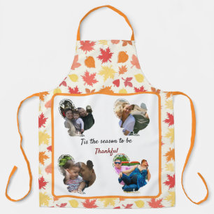 Custom thanksgiving turkey photo collage apron