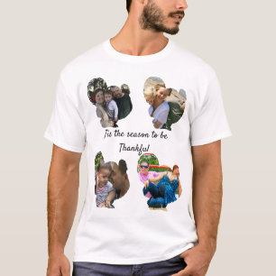 Custom thanksgiving turkey photo collage T-Shirt
