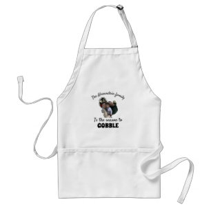 Custom thanksgiving turkey photo season to gobble standard apron