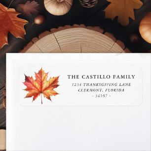 Custom Thanksgiving Watercolor Maple Leaf