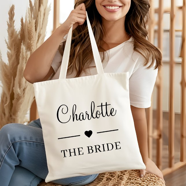 Custom The Bride Bachelorette Party Bridal Team Tote Bag (Creator Uploaded)