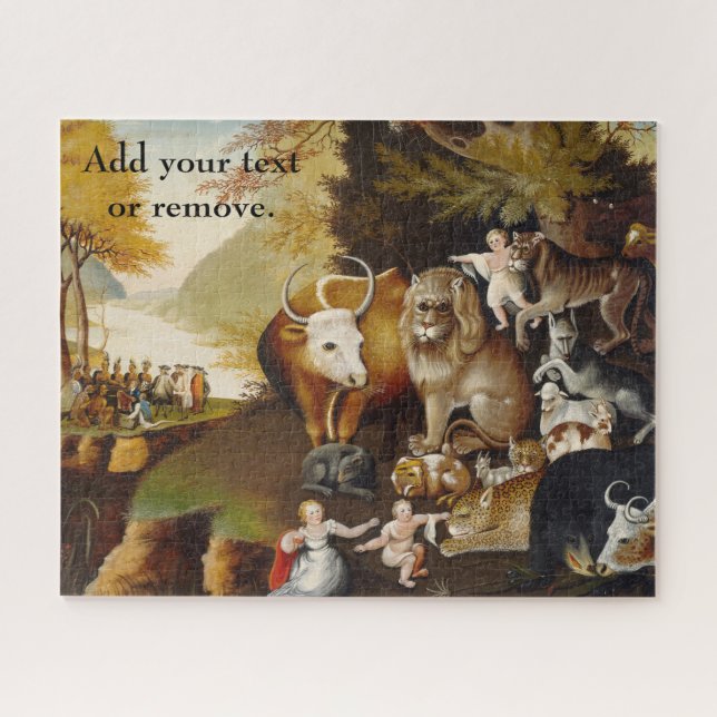 Custom, "The Peaceable Kingdom" Edward Hicks 1834. Jigsaw Puzzle (Horizontal)