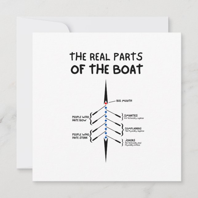 Custom The real parts of the Boat flatcard (Front)