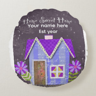 Custom The Signature Whimsy (Pink & Teal) Keychain Round Cushion