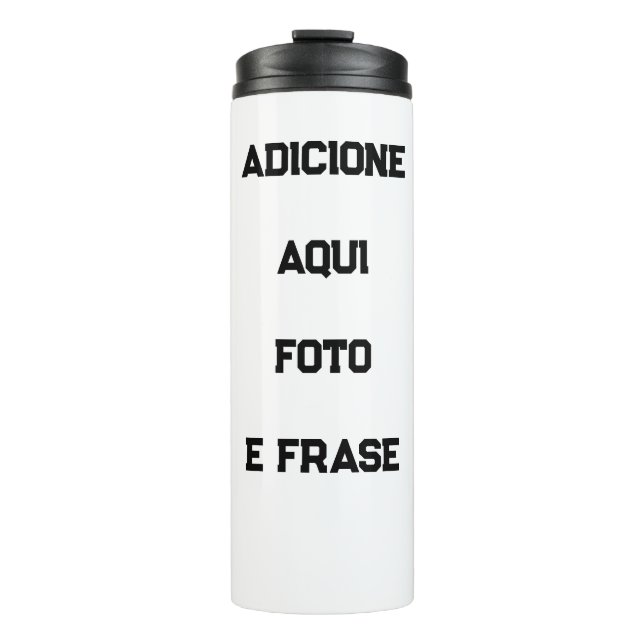 Custom Thermal Bottle: Photo, Phrase and Name Thermal Tumbler (Front)