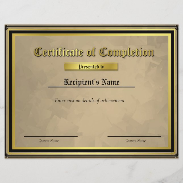 Custom Thin Blue Line Flag Certificate (Front)