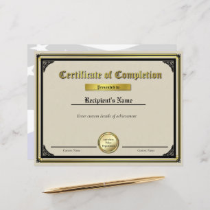 Custom Thin Blue Line Gold Seal Certificate