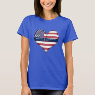Custom Thin Blue Line Heart T-Shirt