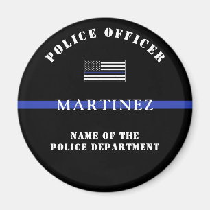 Custom Thin Blue Line Police Officer Appreciation Magnet