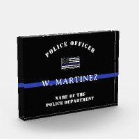 Custom Thin Blue Line Police Officer Appreciation