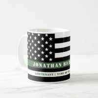 Custom Thin Green Line USA Flag Military Soldier