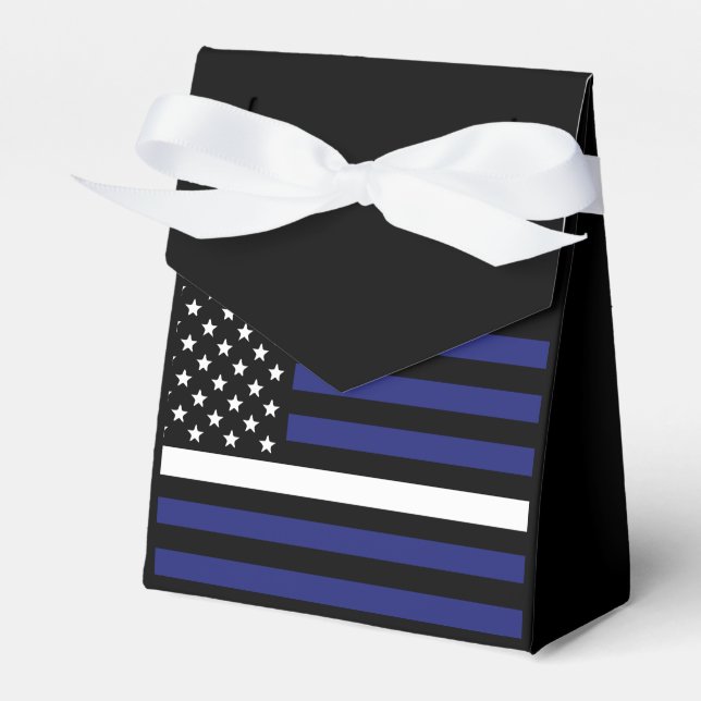 Custom Thin White Line USA Flag EMS EMT Favour Box (Front Side)