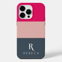 Custom Three Colour Block Blush Pink Raspberry Gre