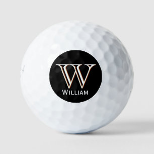 Custom Three-Layered Monogram with First Name Golf Balls