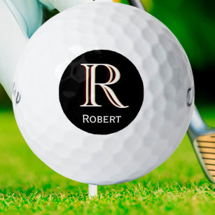 Custom Three-Layered Monogram with First Name Golf Balls