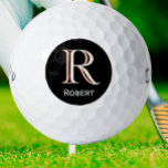Custom Three-Layered Monogram with First Name Golf Balls<br><div class="desc">UNIQUE LAYERING OF THE MONOGRAM -- look closely and you will see three colours, which gives it the feeling of depth. Personalised additionally with the first name. Perfect as father's day gifts for dad, gifts for grandfather, husband, groom, best man, groomsmen and more. Or, you might just enjoy for yourself!...</div>