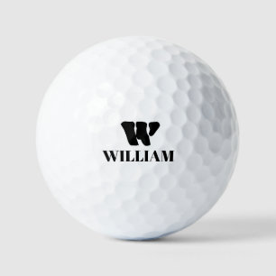 Custom Three Layered Monogram with First Name Golf Balls