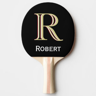 Custom Three-Layered Monogram with First Name Ping Ping Pong Paddle