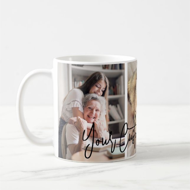 Custom Three Photo Collage Mug (Left)