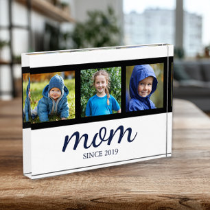 Custom Three Photo Mum Block
