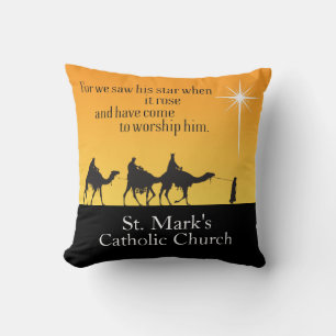 Custom Three Wise Men Star of Bethlehem Christmas Cushion