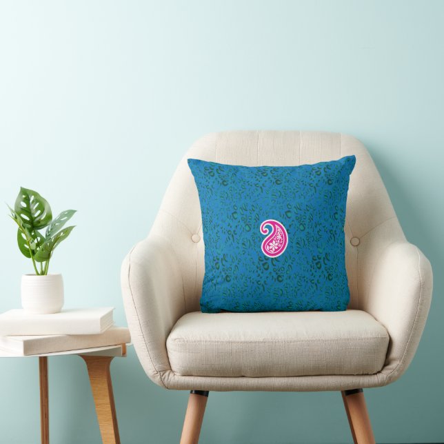 Custom Throw Pillow | Paisley Accent Décor (Chair)