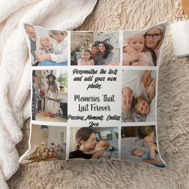 Custom Throw Pillow: Personalised Home Decor Gift  Cushion (Blanket)