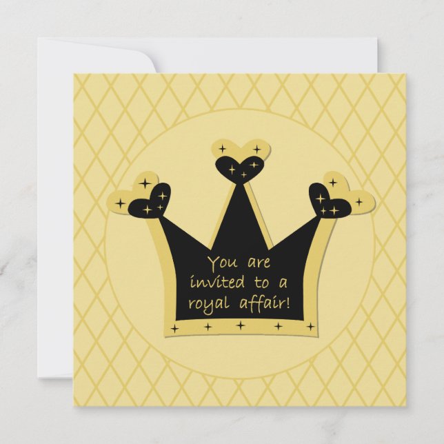Custom Tiara Royal Affair Birthday Invitation (Front)