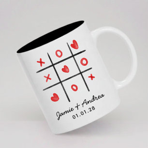 Custom Tic Tac Toe Mug Valentine Gift for Couple