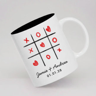 Custom Tic Tac Toe Mug Valentine Gift for Couple
