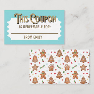 Custom Ticket Christmas Gift Coupon Card