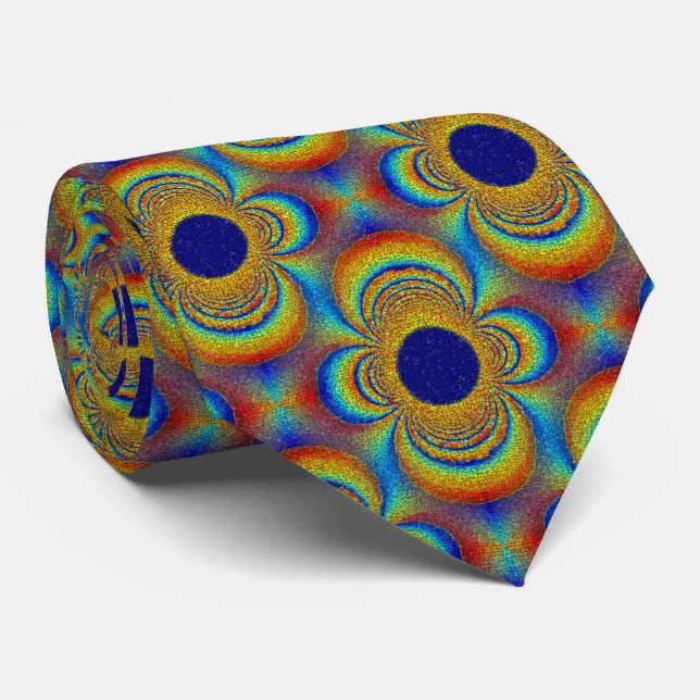 Custom Tie - Bold Design with Mosaic Texture (Rolled)