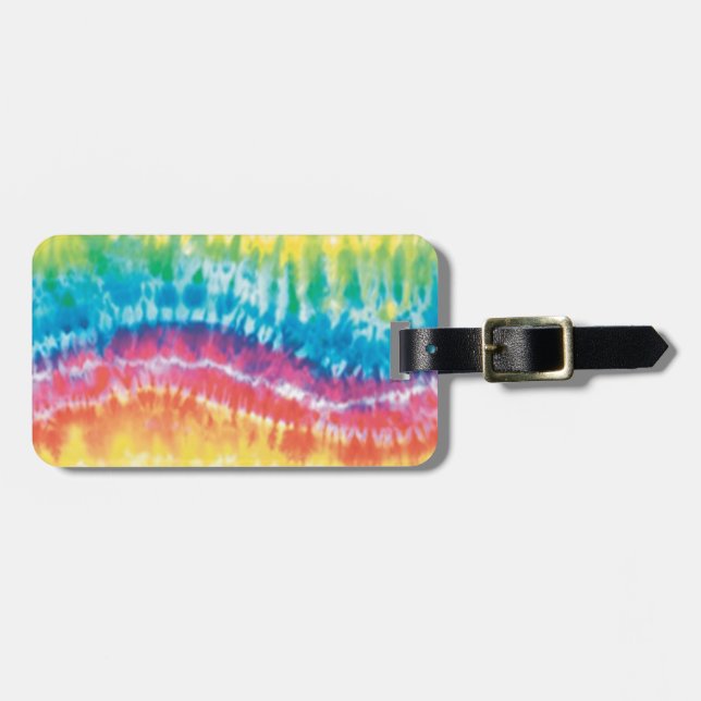 Custom Tie Dye Luggage Tag (Front Horizontal)