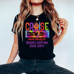 Custom Tie Dye Most Likely To Funny Cruise 2024 T-Shirt