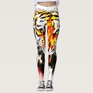 Custom Tiger Template Modern Elegant Design Leggings