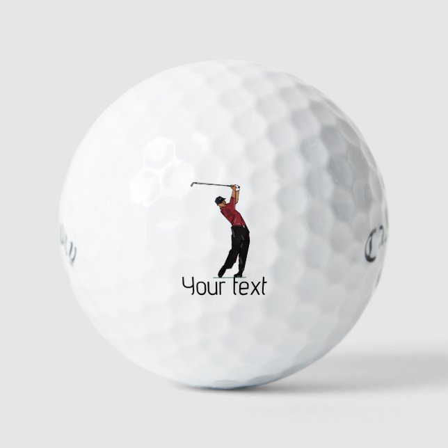 Custom Tiger Woods Logo Golf Balls (Front)