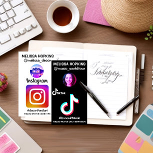 Custom tik tok instagram logo profile picture business card