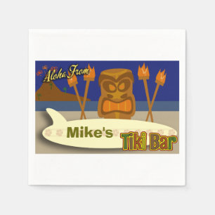 Custom Tiki Bar Sign Napkin