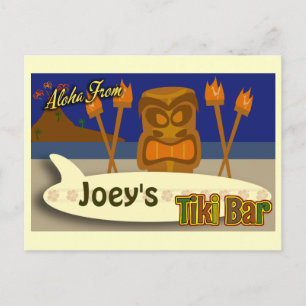 Custom Tiki Bar Sign Postcard