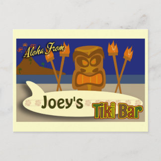 Custom Tiki Bar Sign Postcard