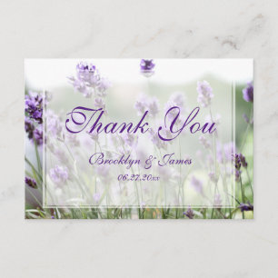 Custom Tiny Lavender Bohemian Thank You Card