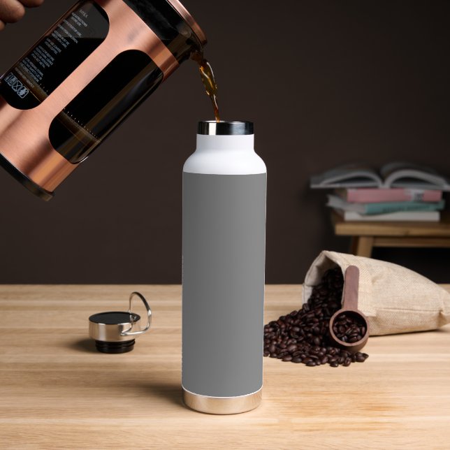 Custom Titanium Grey Insulated Bottle (Coffee)