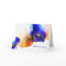 Custom Title Blue Orange Abstract Blank Note Card