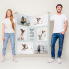 Custom Title Editable Colour Photo Collage Blanket