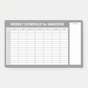 Custom Title Weekly Planner Post-it Notes