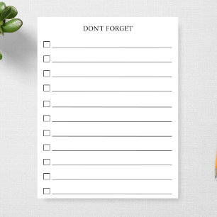 Custom To Do List Organising Planning Productivity Notepad