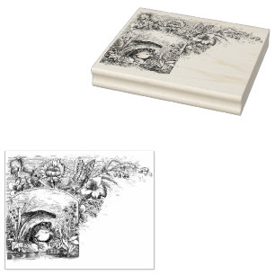 Custom Toad Butterfly Template Small Business Rubber Stamp