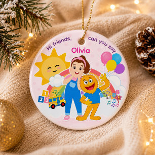 Custom Toddler Birthday Party Favour Keepsake Ceramic Tree Decoration