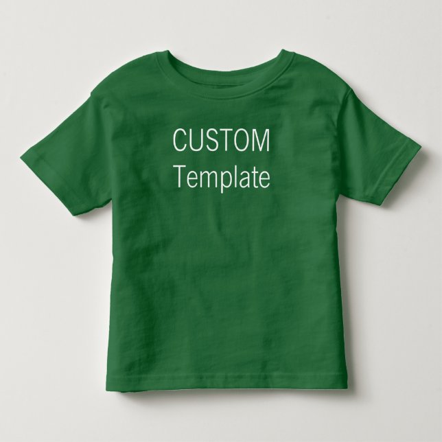 Custom Toddler Cotton T-Shirt Blank Template (Front)